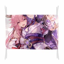 Флаг Райден и Яе Мико