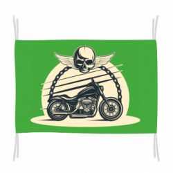 Флаг Skull and Bike - PrintSalon