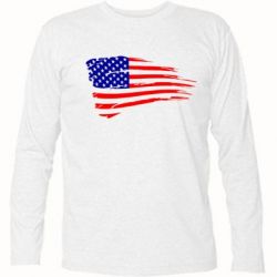 Футболка с длинным рукавом Флаг США - PrintSalon