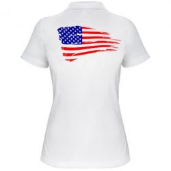 Женское поло Флаг США - PrintSalon