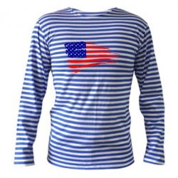 Тельняшка с длинным рукавом Флаг США - PrintSalon