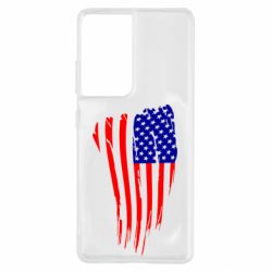 Чехол для Samsung S21 Ultra Флаг США - PrintSalon