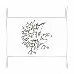 Флаг Sun and Moon faces - PrintSalon