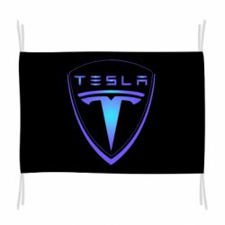 Флаг Tesla logo gradient - PrintSalon