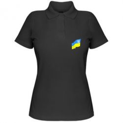 Женское поло Флаг Украины с Гербом - PrintSalon
