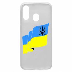 Чехол для Samsung A40 Флаг Украины с Гербом - PrintSalon