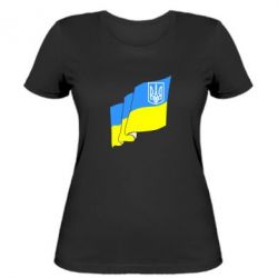 Женская футболка Флаг Украины с Гербом - PrintSalon