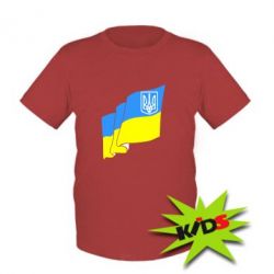 Детская футболка Флаг Украины с Гербом - PrintSalon