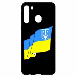 Чехол для Samsung A21 Флаг Украины с Гербом - PrintSalon