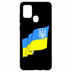 Чехол для Samsung A21s Флаг Украины с Гербом - PrintSalon