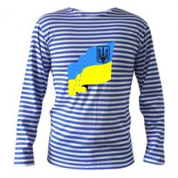 Тельняшка с длинным рукавом Флаг Украины с Гербом - PrintSalon