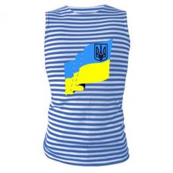 Майка-тельняшка Флаг Украины с Гербом - PrintSalon