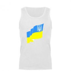 Мужская майка Флаг Украины с Гербом - PrintSalon