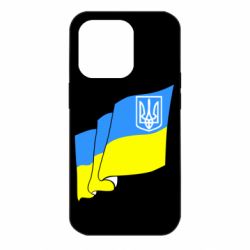 Чехол для iPhone 14 Pro Флаг Украины с Гербом - PrintSalon