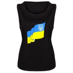 Женская майка Флаг Украины с Гербом - PrintSalon