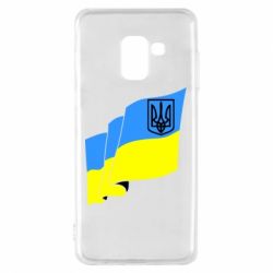 Чехол для Samsung A8 2018 Флаг Украины с Гербом - PrintSalon