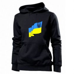 Женское худи Флаг Украины с Гербом - PrintSalon