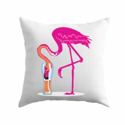 Подушка Flamingo drinks beer