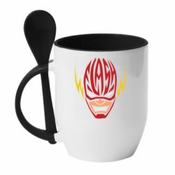 Чашка с ложкой Flash Typography - PrintSalon