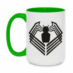 Чашка двухцветная 420ml FLat spider Venom - PrintSalon