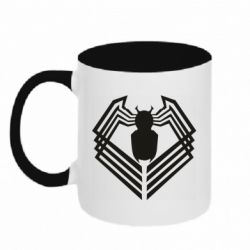 Чашка двухцветная 320ml FLat spider Venom - PrintSalon