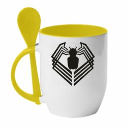 Чашка с ложкой FLat spider Venom - PrintSalon
