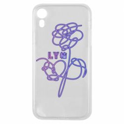 Чехол для iPhone XR Flowers line bts - PrintSalon