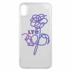 Чехол для iPhone Xs Max Flowers line bts - PrintSalon