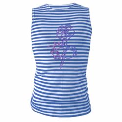 Майка-тельняшка Flowers line bts - PrintSalon