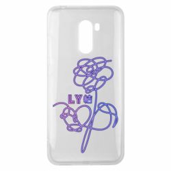 Чехол для Xiaomi Pocophone F1 Flowers line bts - PrintSalon