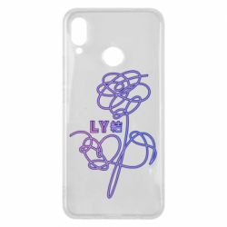 Чехол для Huawei P Smart Plus 2018 Flowers line bts - PrintSalon