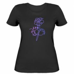 Женская футболка Flowers line bts - PrintSalon