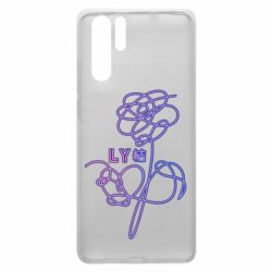 Чехол для Huawei P30 Pro Flowers line bts - PrintSalon