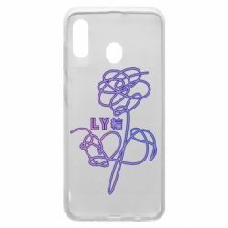 Чехол для Samsung A20 Flowers line bts - PrintSalon