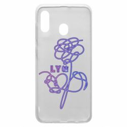 Чехол для Samsung A30 Flowers line bts - PrintSalon