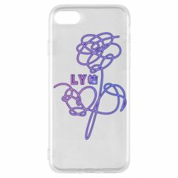 Чехол для iPhone SE 2020 Flowers line bts - PrintSalon