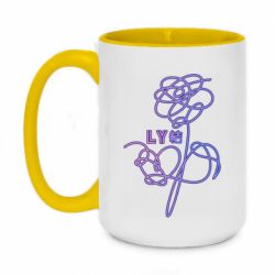 Чашка двухцветная 420ml Flowers line bts - PrintSalon