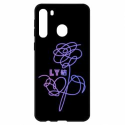 Чехол для Samsung A21 Flowers line bts - PrintSalon