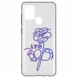 Чехол для Samsung A21s Flowers line bts - PrintSalon