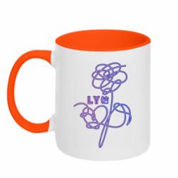 Чашка двухцветная 320ml Flowers line bts - PrintSalon