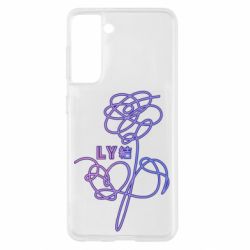 Чехол для Samsung S21 Flowers line bts - PrintSalon