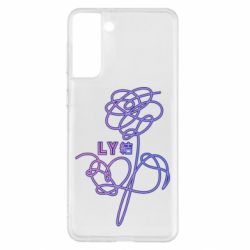 Чехол для Samsung S21+ Flowers line bts - PrintSalon