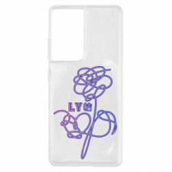 Чехол для Samsung S21 Ultra Flowers line bts - PrintSalon
