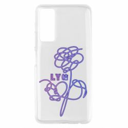 Чехол для Huawei P Smart 2021 Flowers line bts - PrintSalon