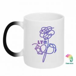 Чашка-хамелеон Flowers line bts - PrintSalon