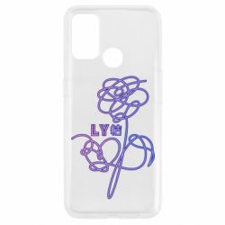 Чехол для Oppo A53/A32/A33 Flowers line bts - PrintSalon