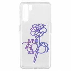 Чехол для Oppo A91/Reno3 Flowers line bts - PrintSalon