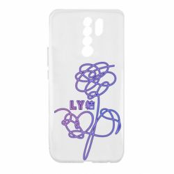 Чехол для Xiaomi Redmi 9 Flowers line bts - PrintSalon