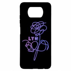 Чехол для Xiaomi Poco X3 Flowers line bts - PrintSalon
