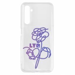 Чехол для Realme 6 Flowers line bts - PrintSalon